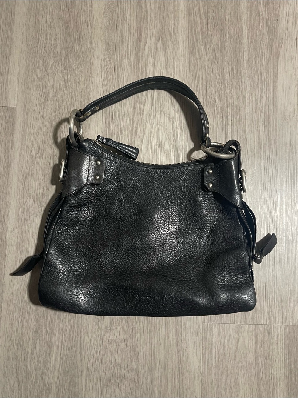 Kenneth Cole Black Leather Shoulder Bag
